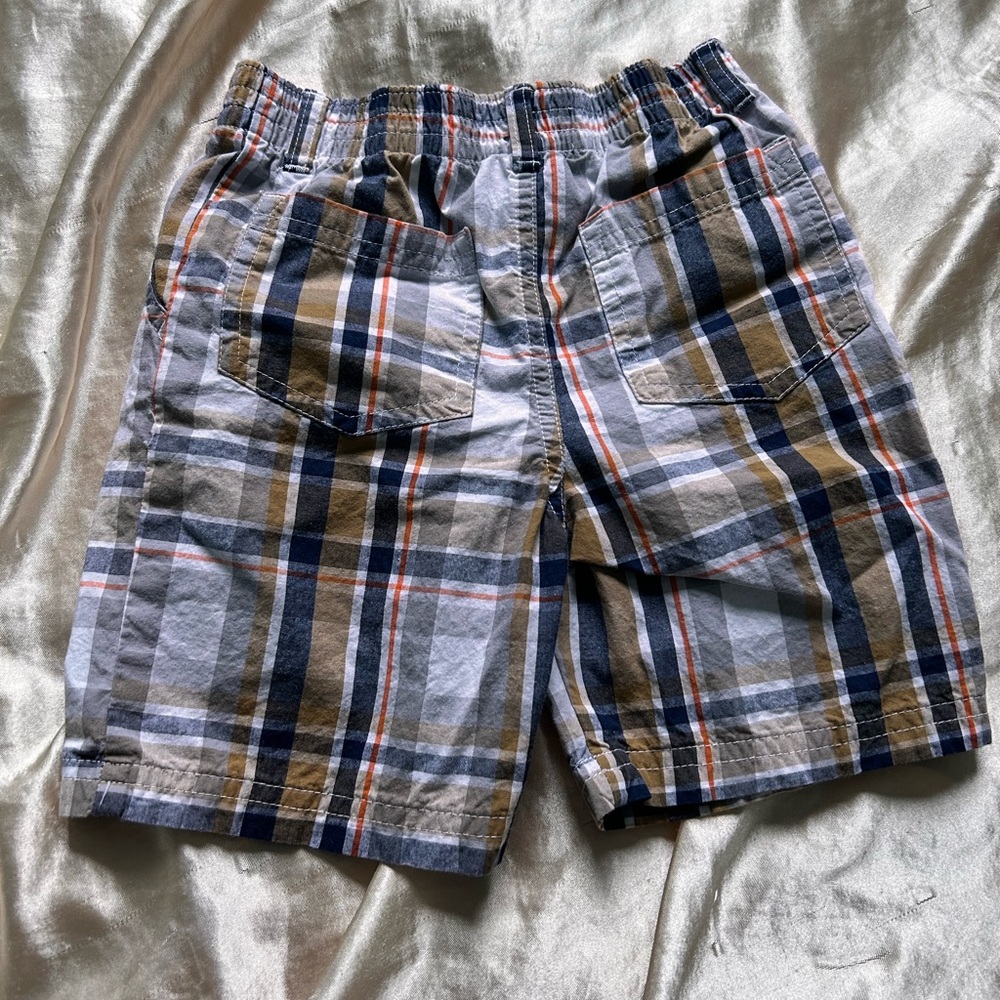 Garanimals Toddler Boys Dark Kahki & Navy Blue Flat Front Pull-On Shorts Size 3T - Picture 5 of 8